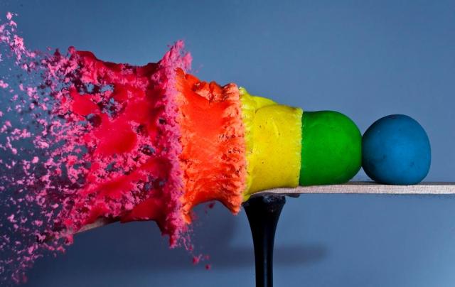bullet through playdoh
