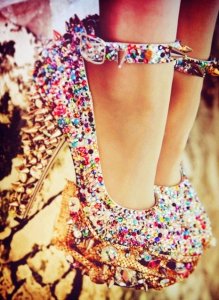 luxe diamond high heels-f03508